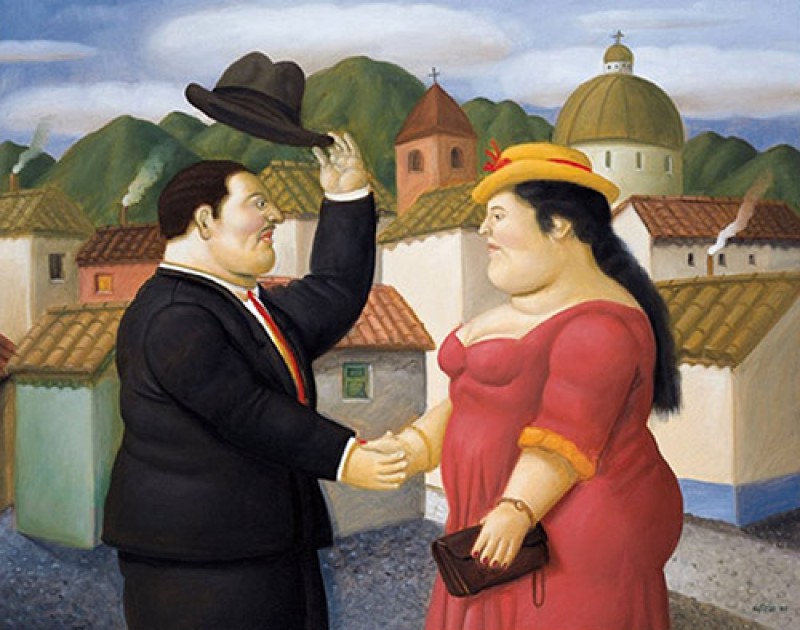Fernando Botero - Uomo e donna - opera originale